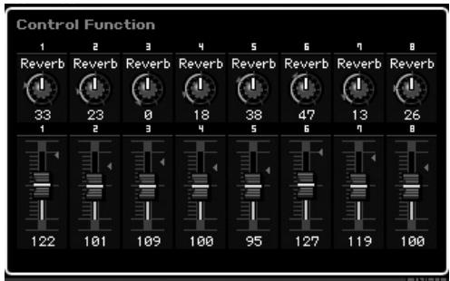 YAMAHA MOTIF XS8 - Réglage des paramètres pan et effect pour chaque partie séparément - 1