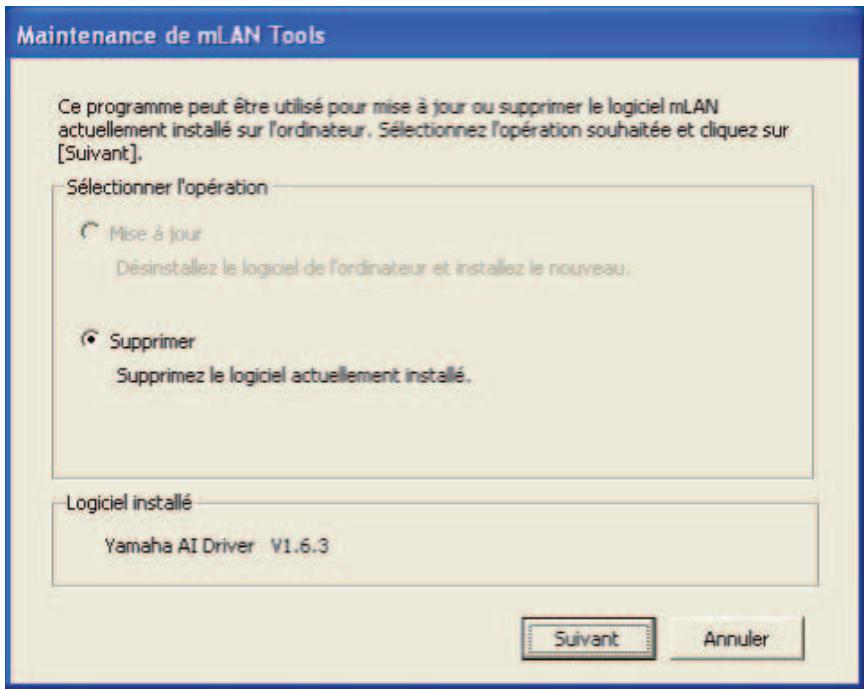 YAMAHA N12 - Désinstallation de n Driver, AI Driver ou mLAN Driver/mLAN Tools - 1