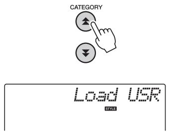 YAMAHA NP-V80 - Select the Load User File function. - 1