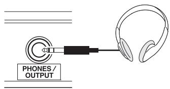YAMAHA NP-V80 - Connecting Headphones (PHONES/OUTPUT Jack) - 1