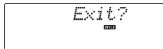 YAMAHA NP-V80 - Select the Exit item. - 2