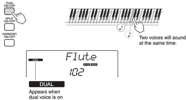 YAMAHA NP-V80 - Play Two Voices Simultaneously—DUAL - 1