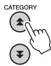 YAMAHA NP-V80 - Use the CATEGORY [A] and [Y] buttons to select the Metronome Volume item. - 1