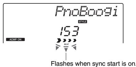 YAMAHA NP-V80 - Turn sync start on. Press the SYNC START - 2