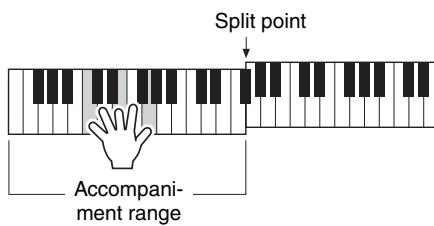 YAMAHA NP-V80 - As soon as you play a chord with your left hand, the Intro of the selected Style starts. - 1