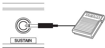 YAMAHA NP-V80 - Connecting a Footswitch or a Foot Pedal (SUSTAIN Jack) - 1