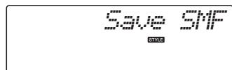 YAMAHA NP-V80 - Select the Save SMF File function. - 2