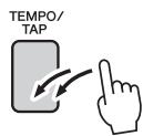 YAMAHA NP-V80 - Use the dial to select a tempo from 011 to 280 quarter-note beats per minute. - 1