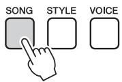 YAMAHA NP-V80 - Press the [SONG] button. The song number and name will be - 1