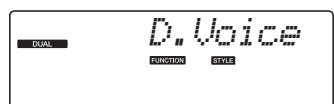 YAMAHA NP-V80 - Press and hold the [DUAL ON/OFF] button for longer than a second. - 2