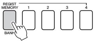 YAMAHA NP-V80 - Recalling a Registration Memory - 1