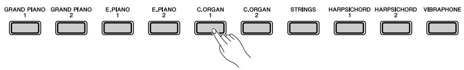 YAMAHA P-85 - Press one of the voice buttons. - 1