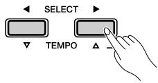 YAMAHA P-85 - While holding down the [DEMO/SONG] button, press one of the C2-C#6 keys to select a song to play back. - 2