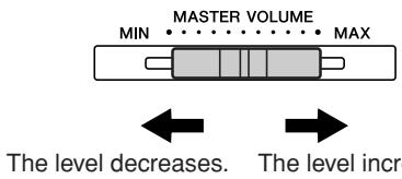YAMAHA P-95S - MASTER VOLUME: - 1