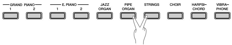 YAMAHA P-95S - Press two voice buttons simultaneously to engage Dual. - 1