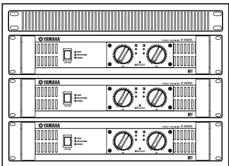 YAMAHA P2500S - If mounting up to four amplifiers in an open-backed rack - 1