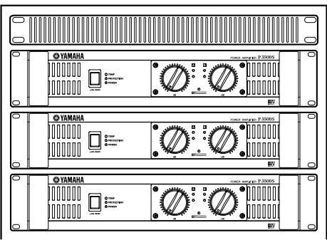 YAMAHA P3500S - If mounting up to four amplifiers in an open-backed rack - 1