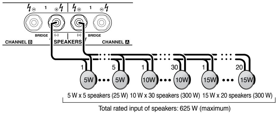YAMAHA PC4801N - When connecting high-impedance speakers in parallel (PC3301N only) - 1