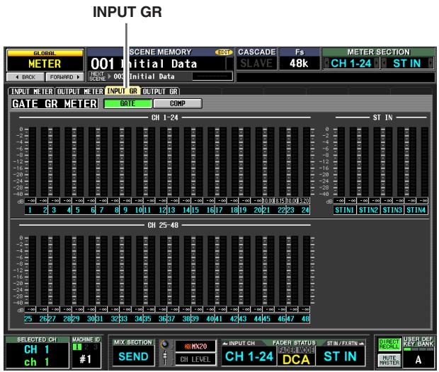 YAMAHA PM5D-RH - INPUT GR (Input Gain Reduction) screen - 1
