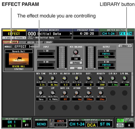 YAMAHA PM5D-RH - Recalling settings from the effect library - 1