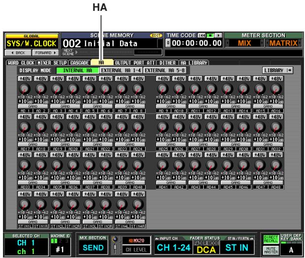 YAMAHA PM5D-RH - HA (Head Amp) screen - 1