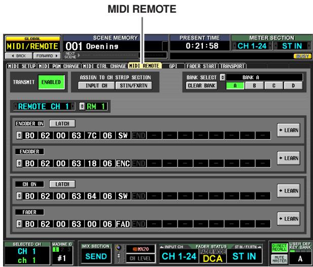 YAMAHA PM5D-RH - MIDI REMOTE screen - 1