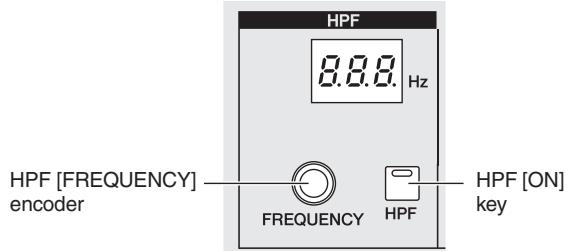 YAMAHA PM5D-RH - If you want to use HPF on an input channel, turn on the HPF [ON] key in the SELECTED CHANNEL section. - 1