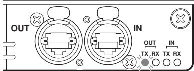 YAMAHA PM5D-RH - Between one and three of the front panel IN/OUT [TX]/[RX] LEDs will light, corresponding to the machine ID number (1-3). - 1