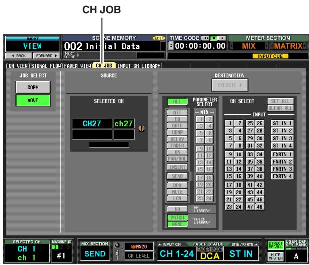 YAMAHA PM5D-RH - CH JOB screen - 2