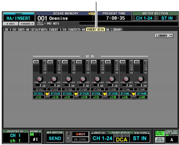 YAMAHA PM5D-RH - INSERT STIN screen - 2