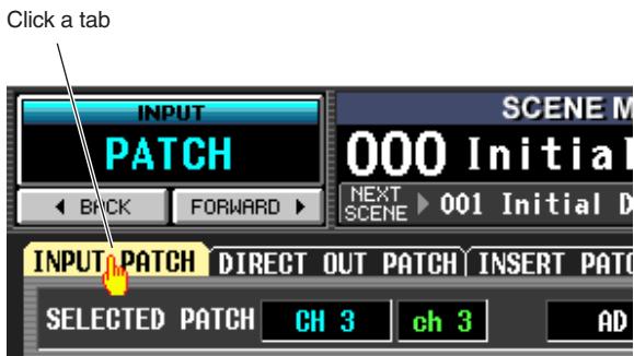 YAMAHA PM5D-RH - Using buttons within the display - 3