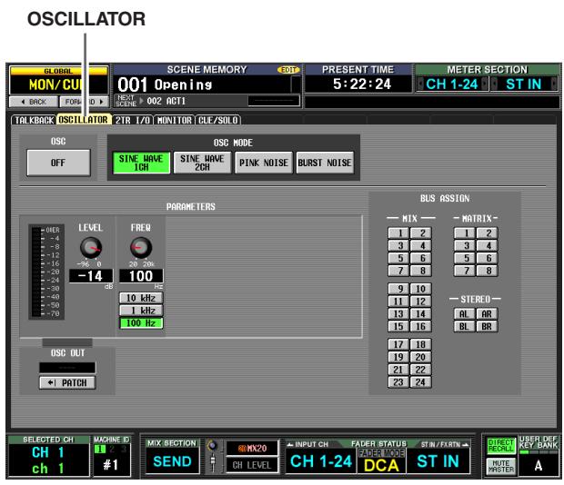 YAMAHA PM5D-RH - OSCILLATOR screen - 1