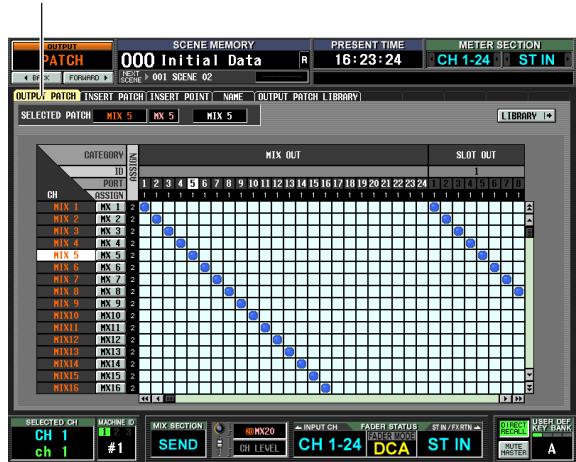 YAMAHA PM5D-RH - Changing the output patch settings - 1