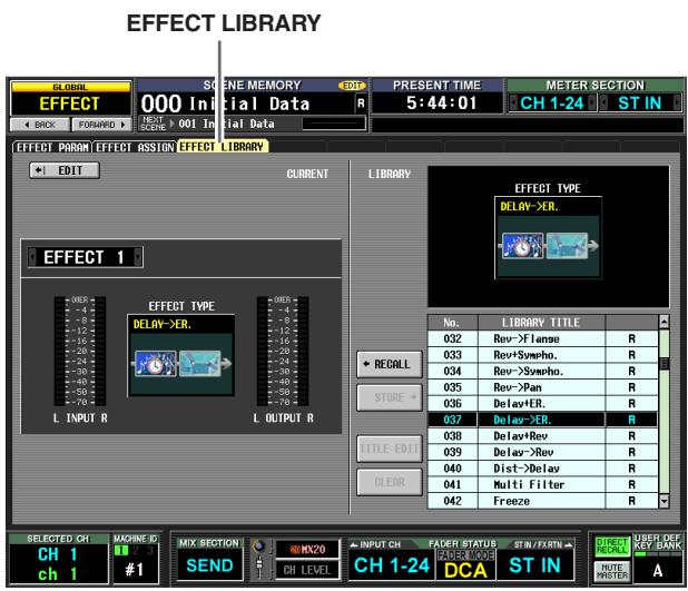 YAMAHA PM5D-RH - EFFECT LIBRARY screen - 1