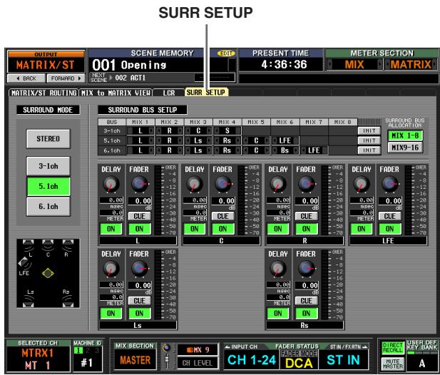 YAMAHA PM5D-RH - SURR SETUP screen - 1