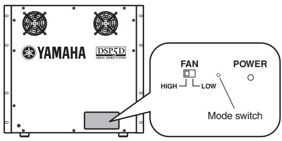 YAMAHA PM5D-RH - Power-on the DSP5D, and press the mode switch located on the rear panel. - 1