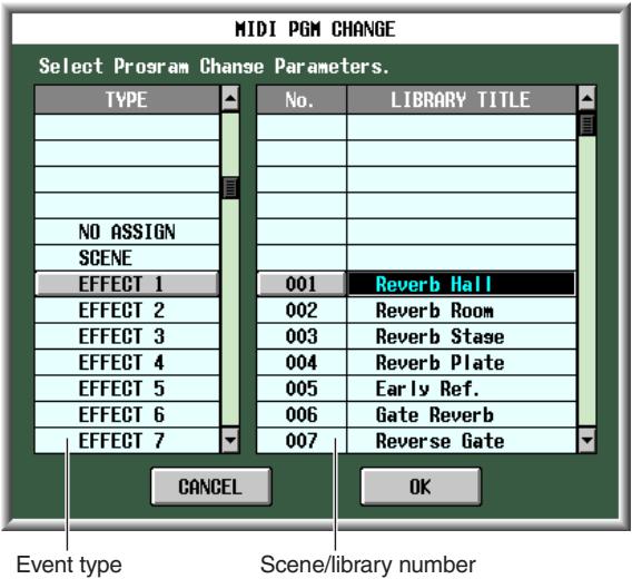 YAMAHA PM5D-RH - Using program changes to control events - 6