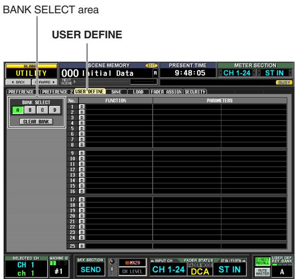 YAMAHA PM5D-RH - Assigning functions to the User Defined keys - 1