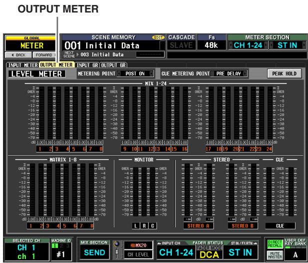 YAMAHA PM5D-RH - OUTPUT METER screen - 1