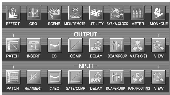 YAMAHA PM5D-RH - Using buttons within the display - 2