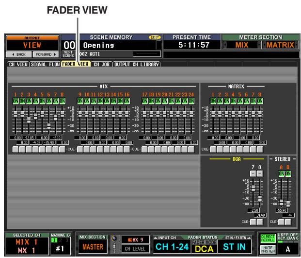 YAMAHA PM5D-RH - FADER VIEW screen - 1