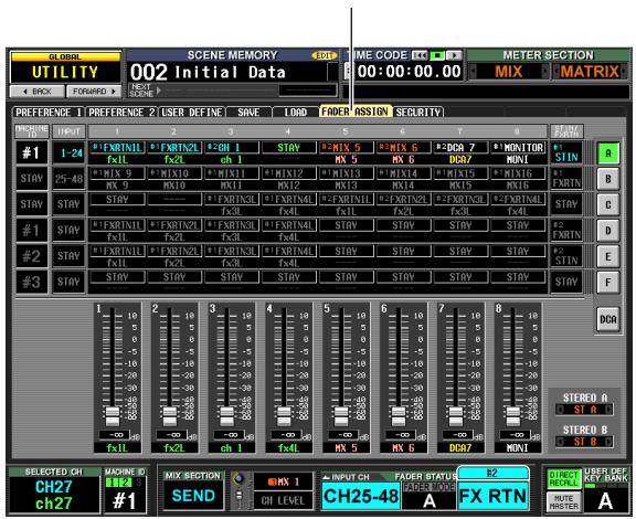YAMAHA PM5D-RH - Assigning the FADER MODE section layer - 1