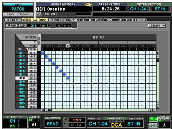 YAMAHA PM5D-RH - Directly outputting the signal of an input channel - 1