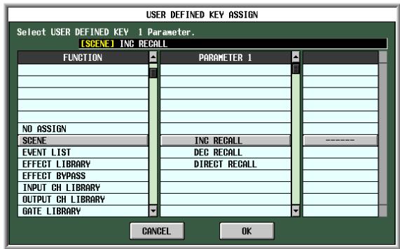 YAMAHA PM5D-RH - Assigning functions to the User Defined keys - 2
