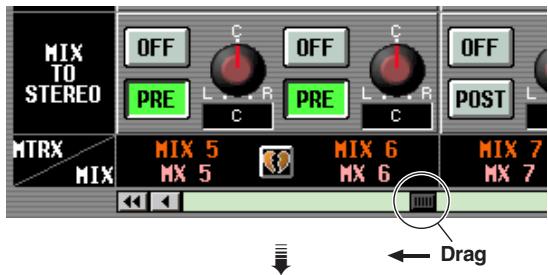YAMAHA PM5D-RH - Scrolling the screen - 1