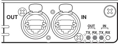 YAMAHA PM5D-RH - Between one and three of the front panel IN/OUT [TX]/[RX] LEDs will light, corresponding to the machine ID number (1-3). - 3