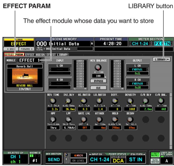 YAMAHA PM5D-RH - Storing settings in the effect library - 1
