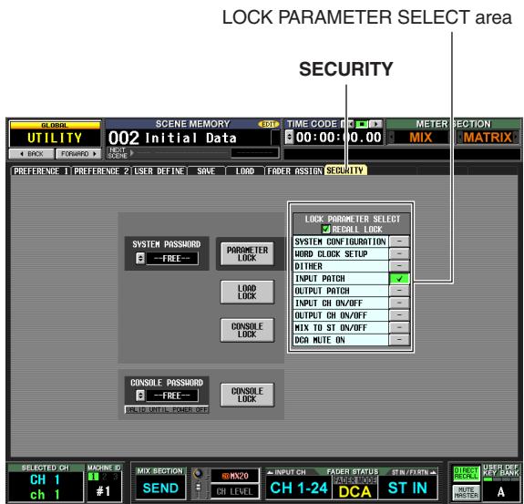 YAMAHA PM5D-RH - Using Parameter Lock or Console Lock - 1