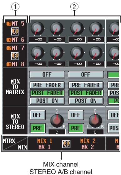 YAMAHA PM5D-RH - MATRIX/ST ROUTING screen - 2