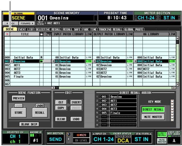 YAMAHA PM5D-RH - SCENE screen - 1